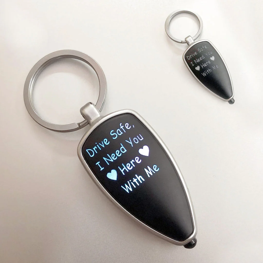 Blank Silver Tear Shape LED Glowing Metal Keychain (E17) | Laser Engraved Keychains | Laser Engraving branding | product by Right Marc Solutions