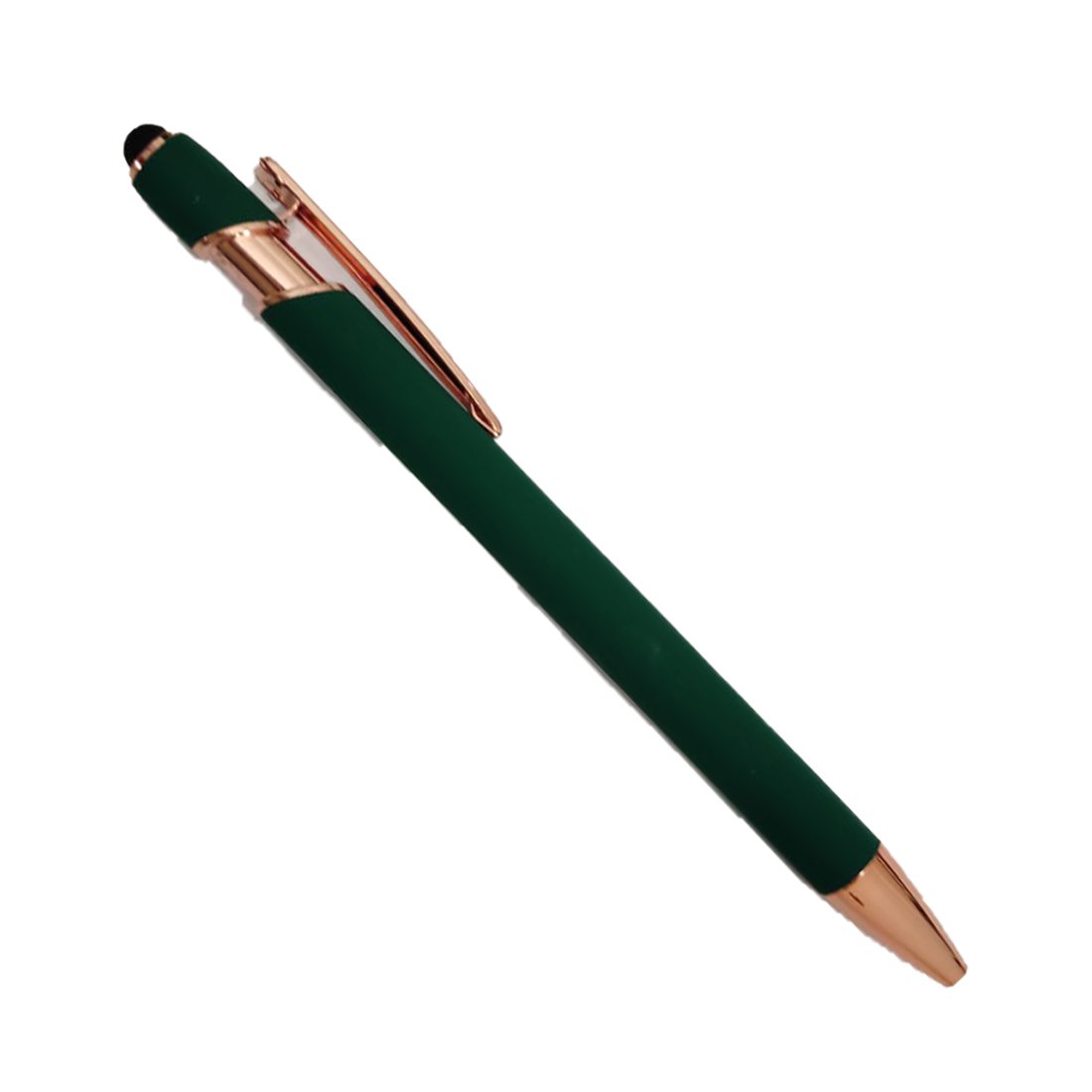 MP30 Rosse Green Metal Ball Pen blank with a professional green finish for custom silver laser engraving.