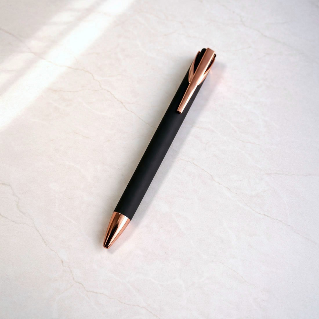 MP32 Rosse 2 BP Black Metal Pen blank with a reinforced body and matte finish for custom laser engraving.