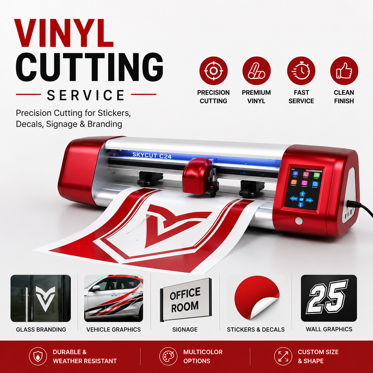 Vinyl Cutting Service for Business Branding Signage and Graphics